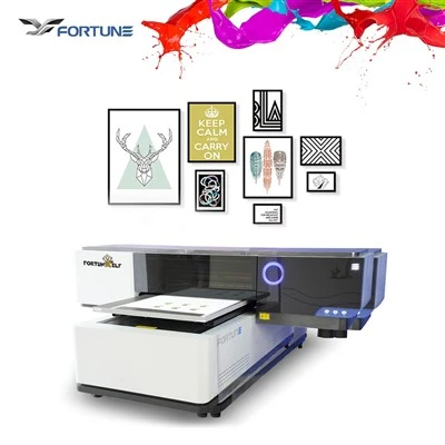 เครื่องพิมพ์ 3 มิติ Flatbed 6090 UV หัวพิมพ์ I3200 เครื่องพิมพ์ CMYK+W+Varnish เครื่องพิมพ์ 3 มิติบัตร PVC